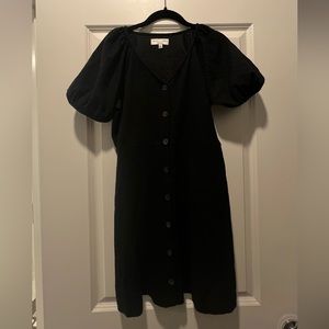 Texture & Thread Puff-Sleeve Dress